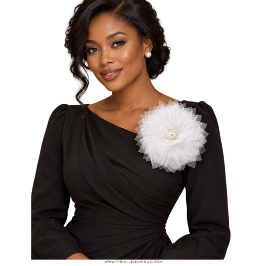 The Pearl Bloom Tulle Brooch