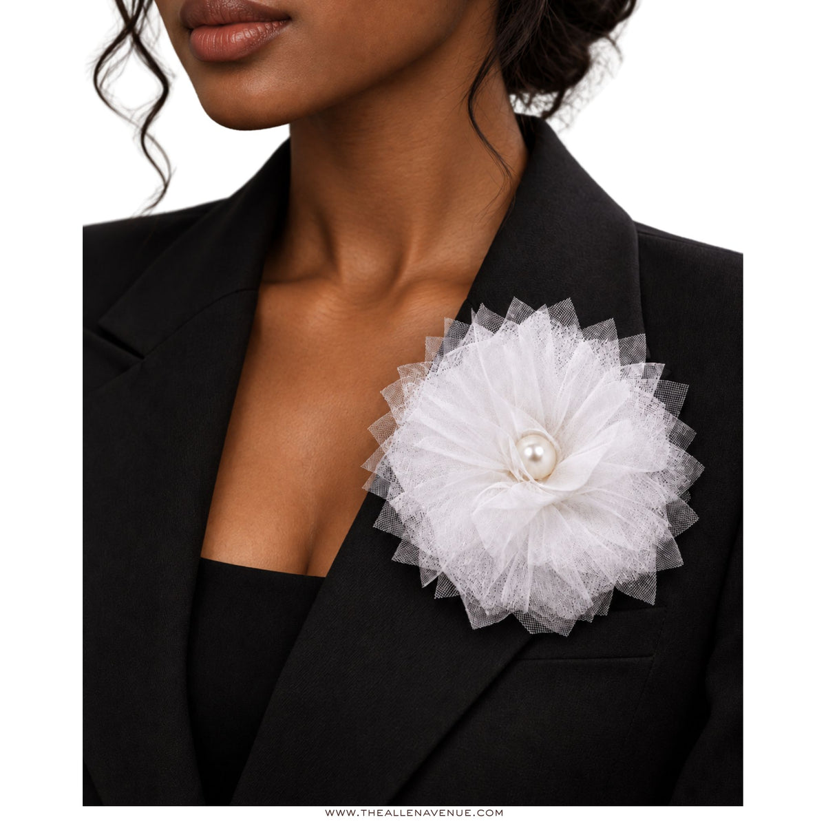 The Pearl Bloom Tulle Brooch