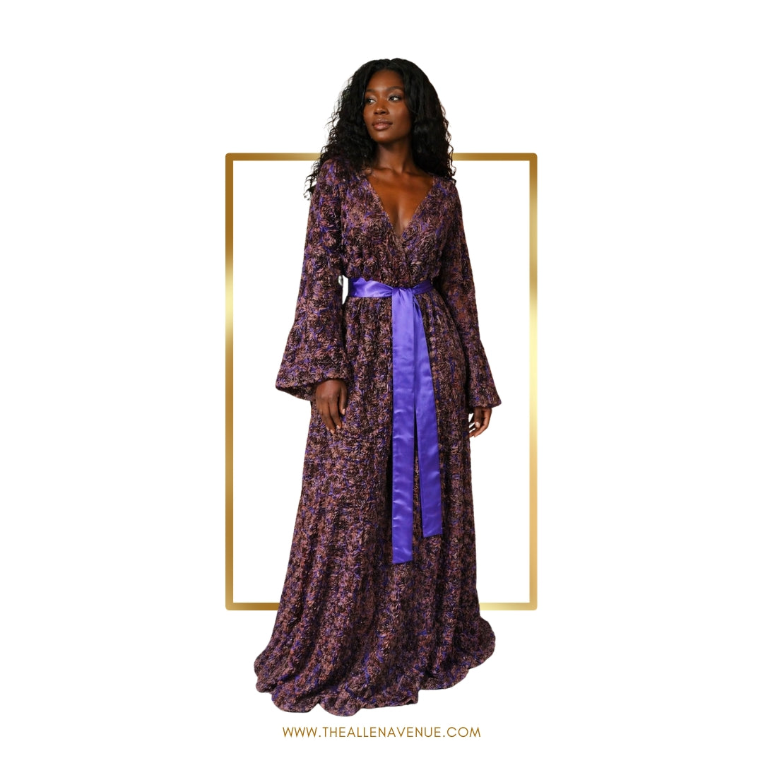 The Regal Essence Luxurious Robe - Purple