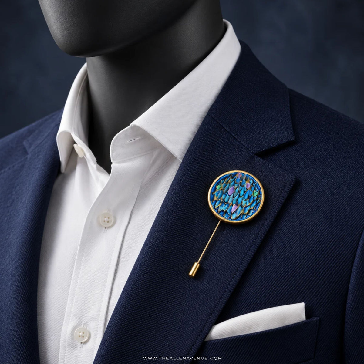 The Colbalt Regent Lapel Pin
