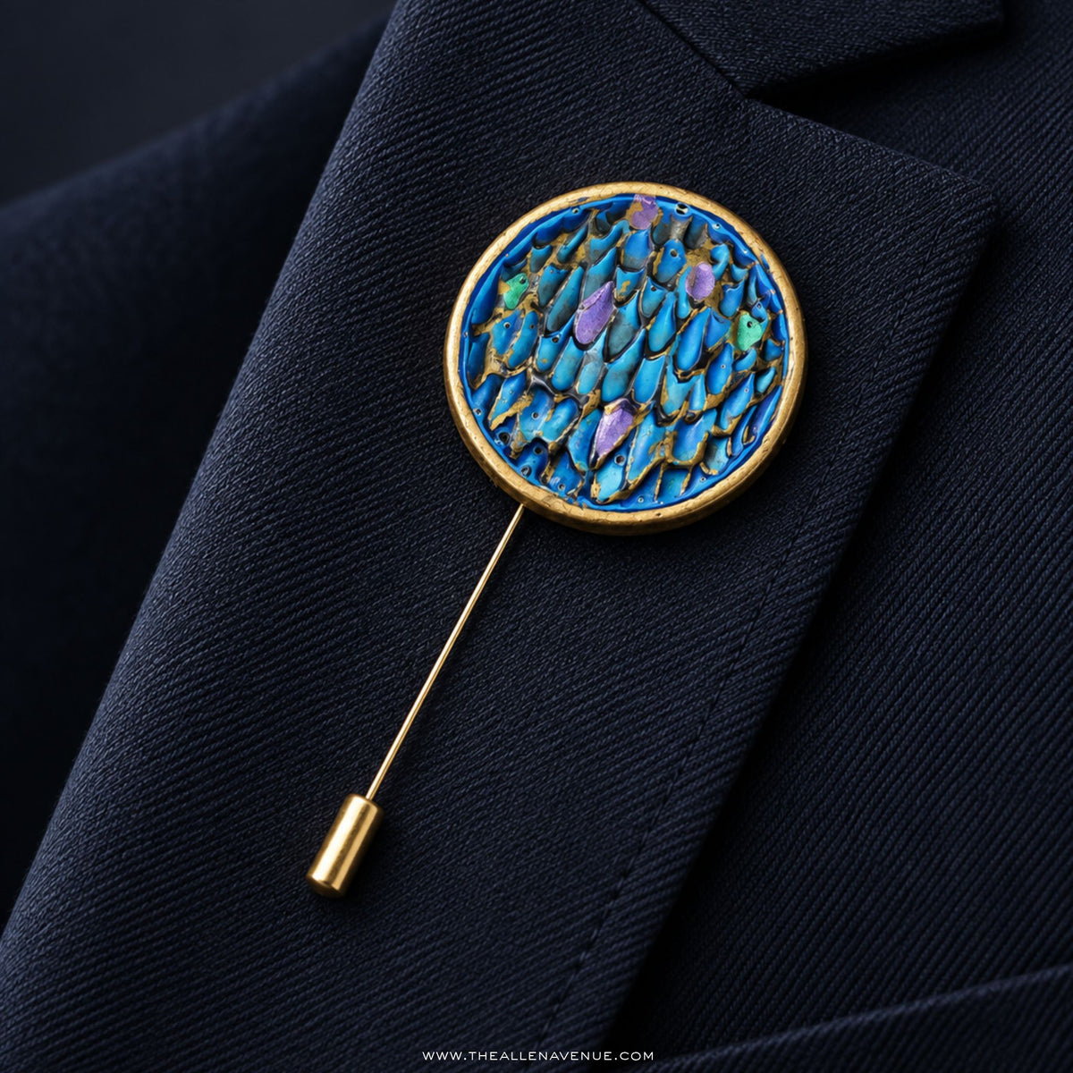 The Colbalt Regent Lapel Pin