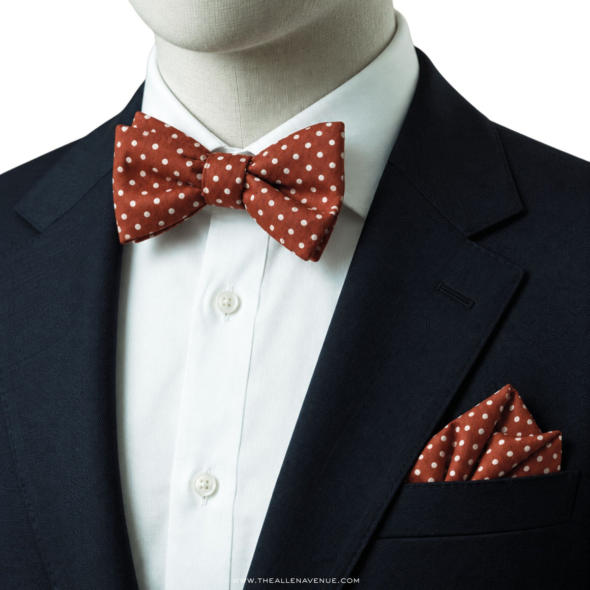 The Prescott Rust Bow-Tie & Pocket Square Set