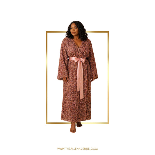 The Regal Essece Luxurious Robe - Soft Pink