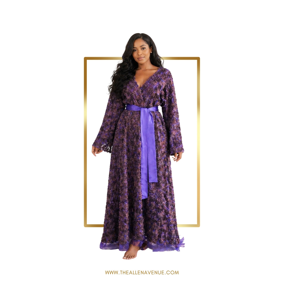 The Regal Essence Luxurious Robe - Purple
