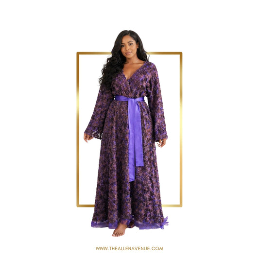 The Regal Essence Luxurious Robe - Purple