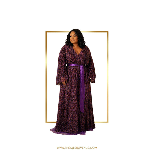 The Regal Essence Luxurious Robe - Purple