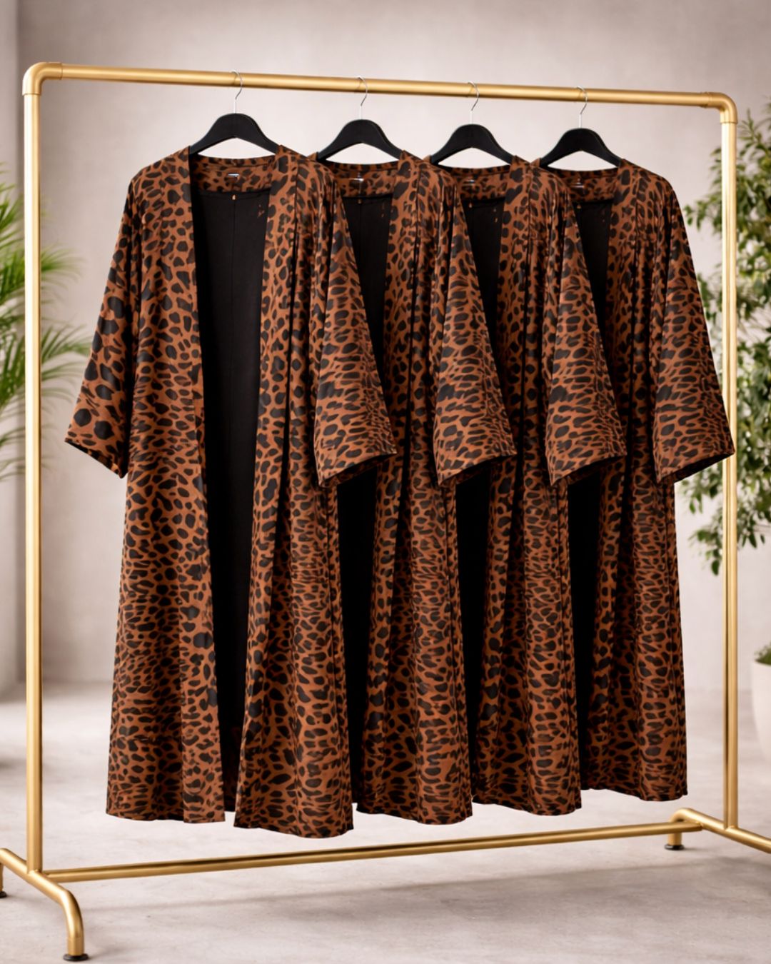 The Wild Poise Faux Leather Kimono