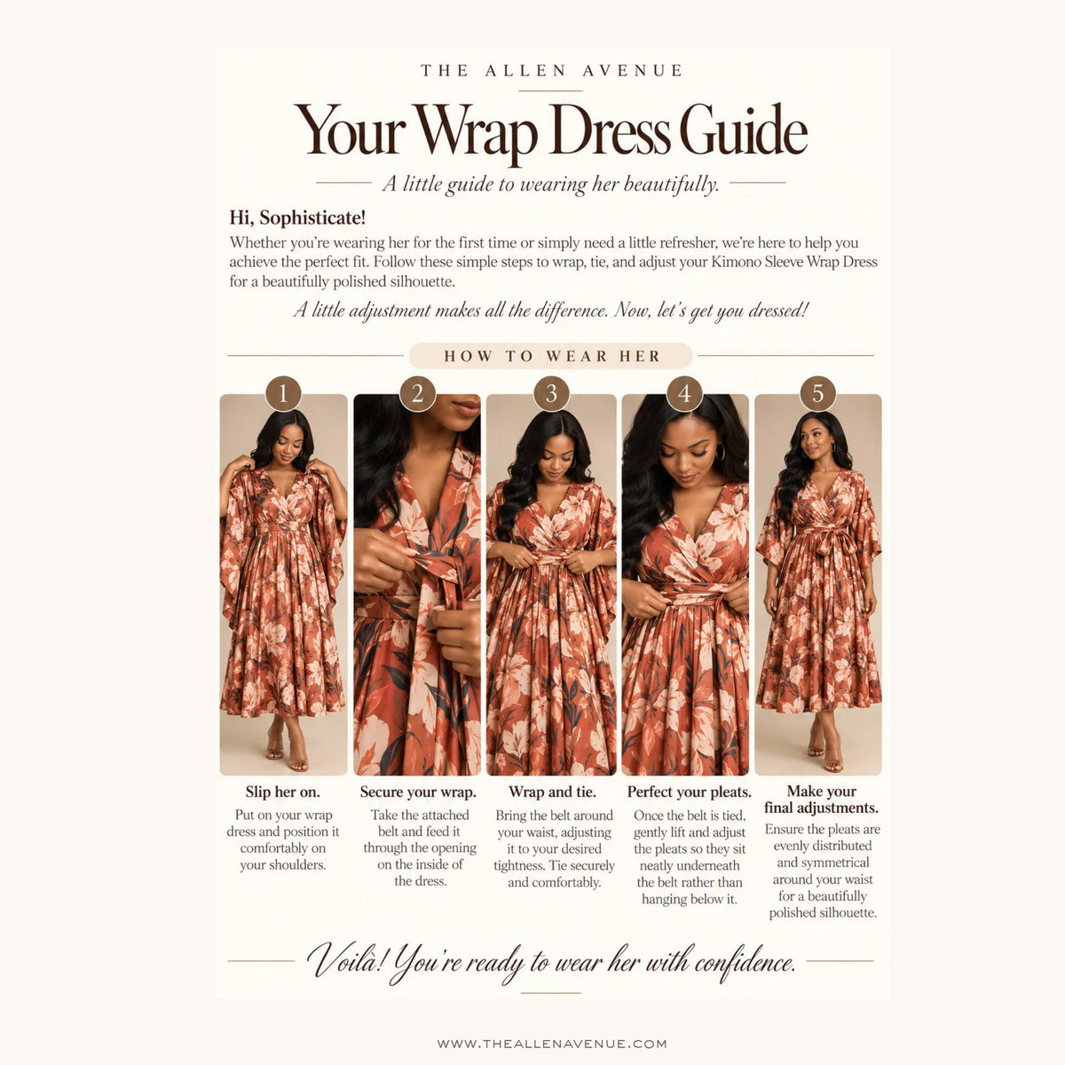 The Vivienne Houndstooth Wrap Dress