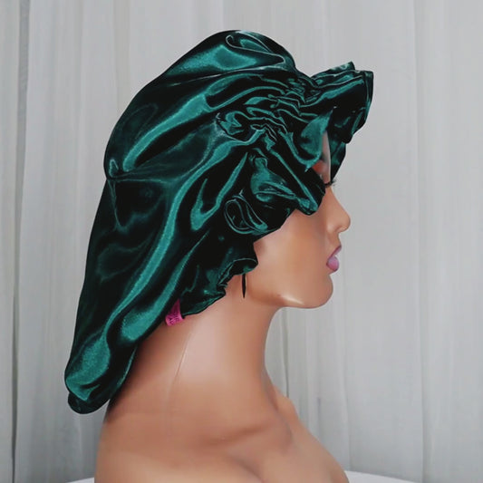 Emerald Luxe Double Lined Satin Bonnet