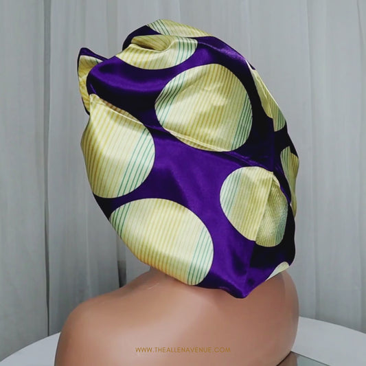 Royal Amethyst Double Lined Satin Hair Bonnet - XL