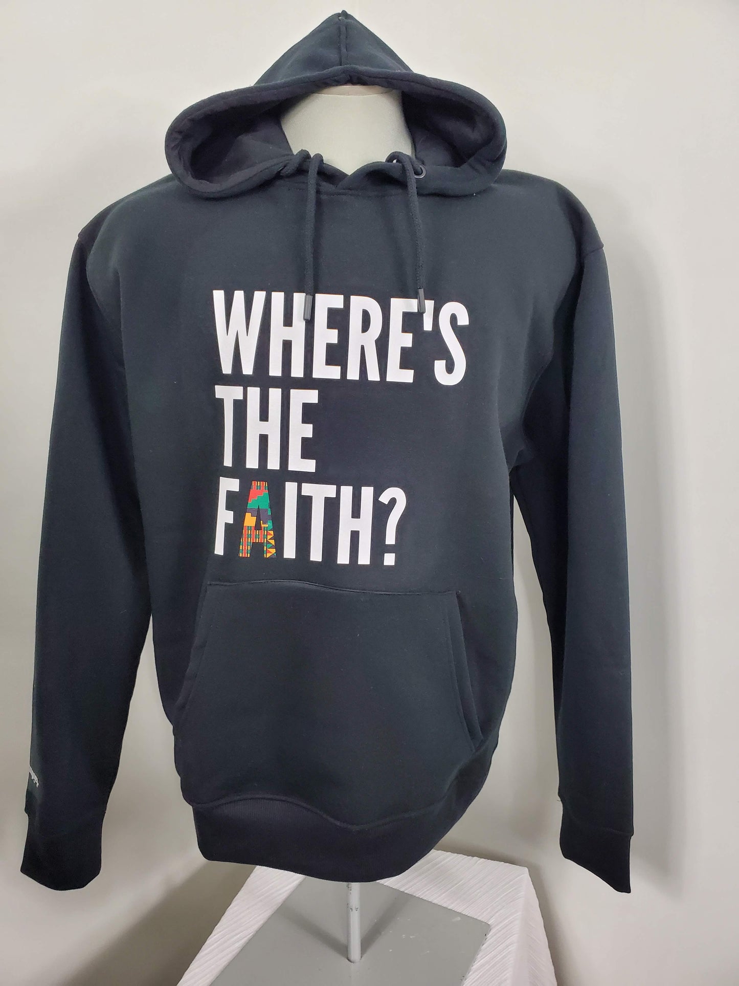 Where's The Faith Unisex Hoodie - Black