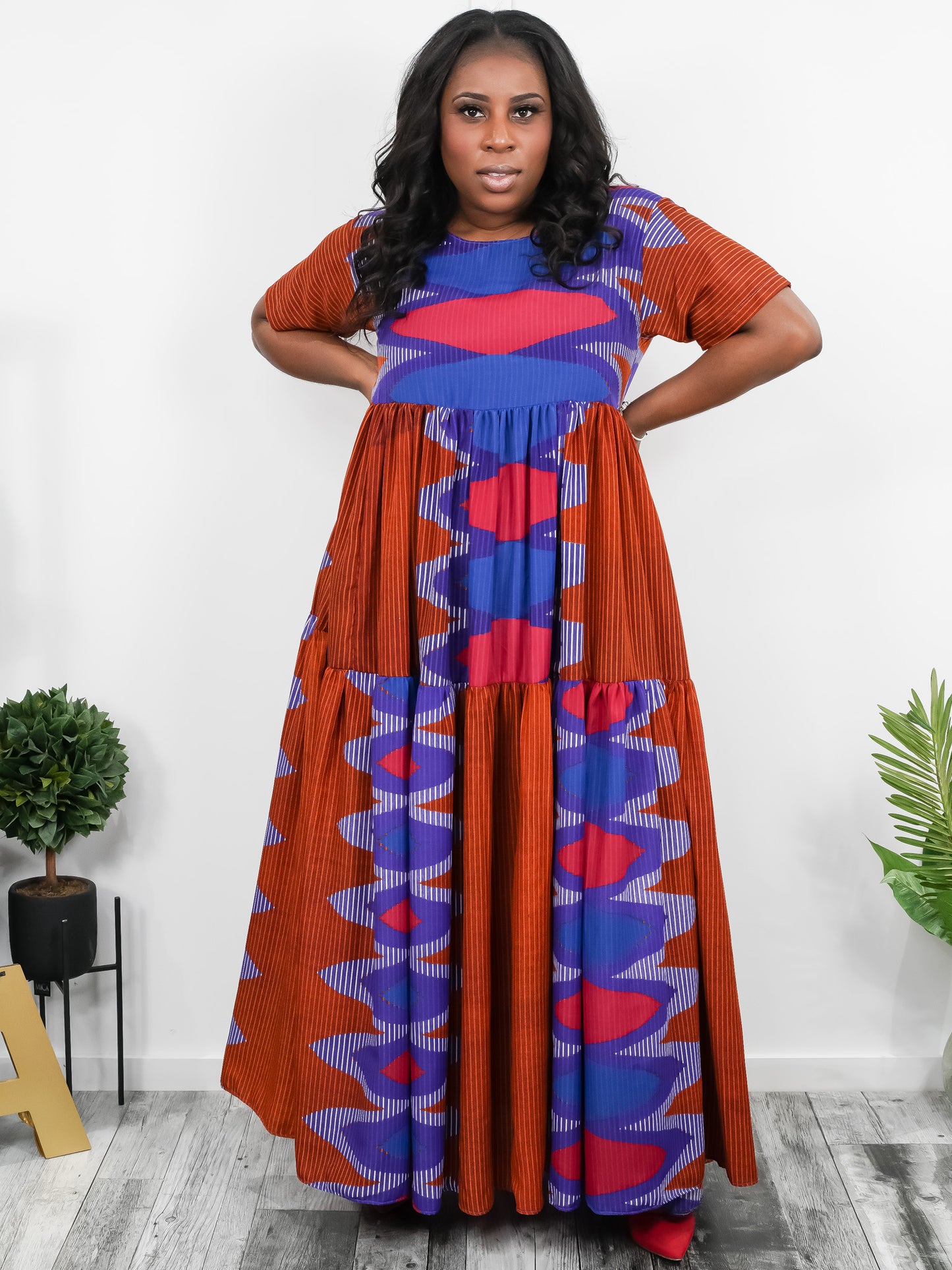 Distinctly Different Tier Dress Maxi Length