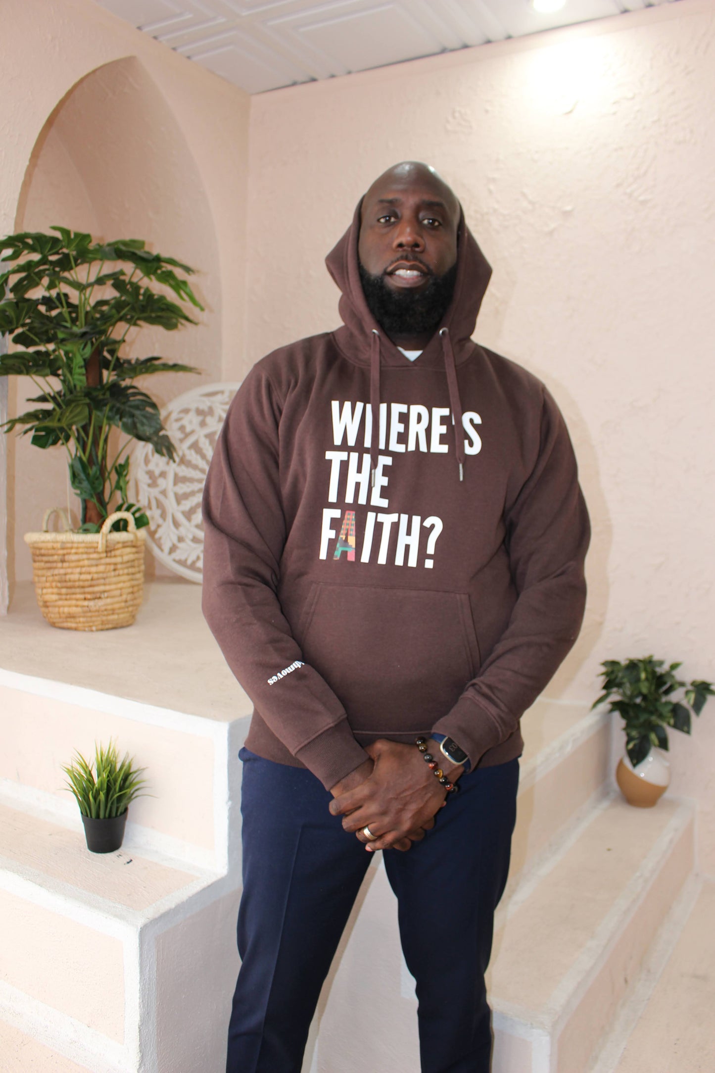 Where's the Faith Unisex Hoodie -  Brown