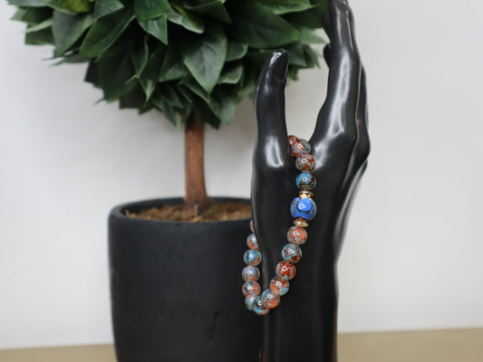 Blue Sienna Bead Bracelet