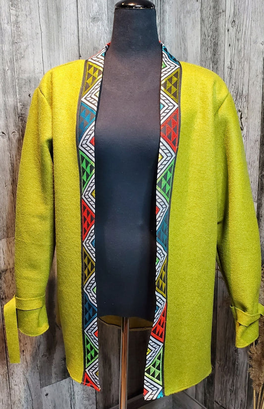 Olive Short Detailed Coat