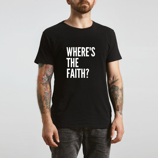 Men's Where's The Faith Word T.Shirt - Black